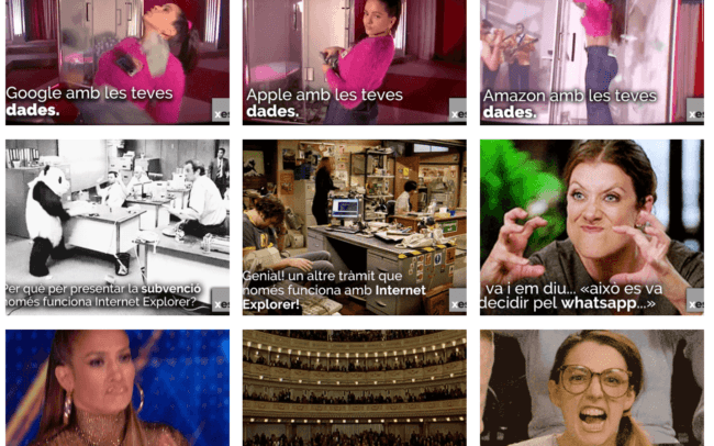 Memes i Gifs de la campanya #No siguis GAFAM!